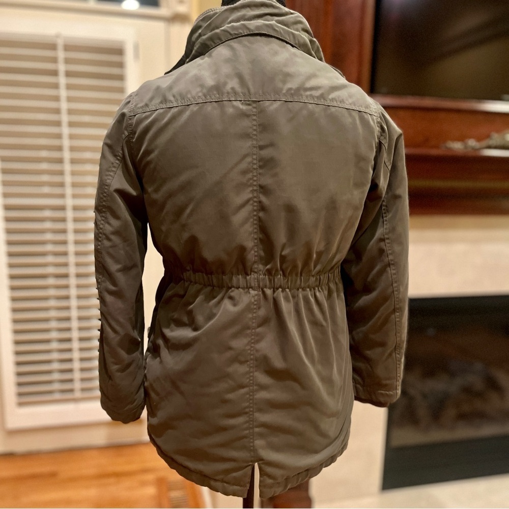 H&M Utility Jacket Faux Sherpa Lined Size 9 10 - Picture 2 of 9